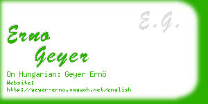 erno geyer business card