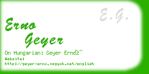 erno geyer business card